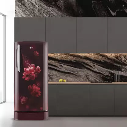 LG 201 L Direct Cool Single Door 4 Star Refrigerator with Base Drawer with Smart Inverter Compressor, Smart Connect, Fast Ice Making (Scarlet Charm, GL-D211HSCY) LG 201 L Direct Cool Single Door 4 Star Refrigerator with Base Drawer with Smart Inverter Compressor, Smart Connect, Fast Ice Making (Scarlet Charm, GL-D211HSCY)